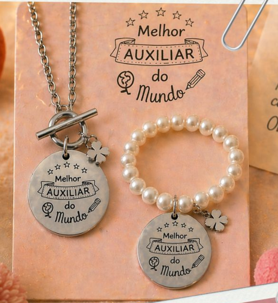 PROMO42- conjunto colar e pulseira auxiliar