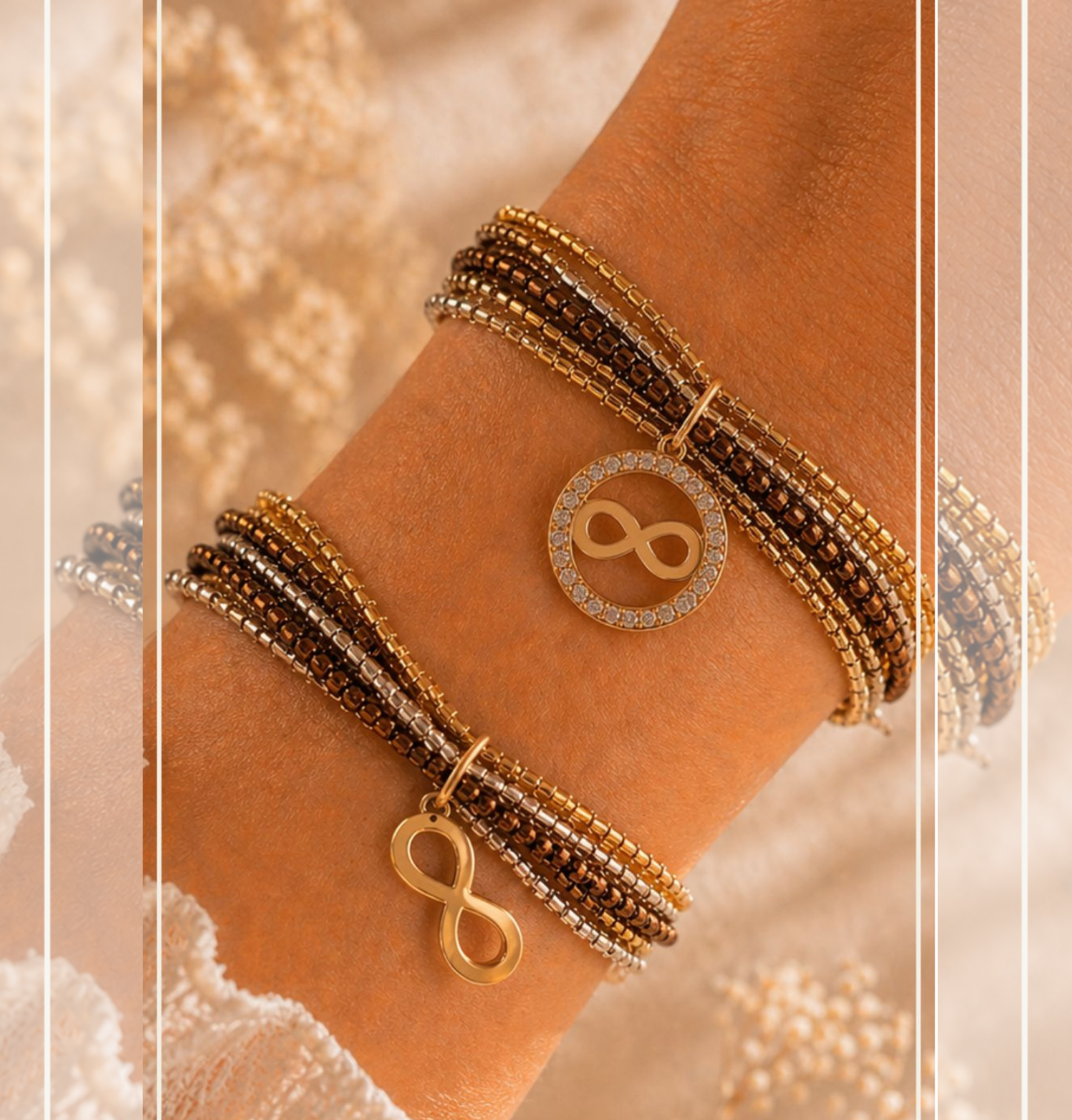 CJ519- conjunto pulseiras infinito