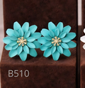 B510- brincos flor azul