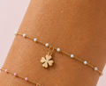 Fav27- pulseira bolas brancas