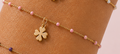Fav28- pulseira bolas rosa