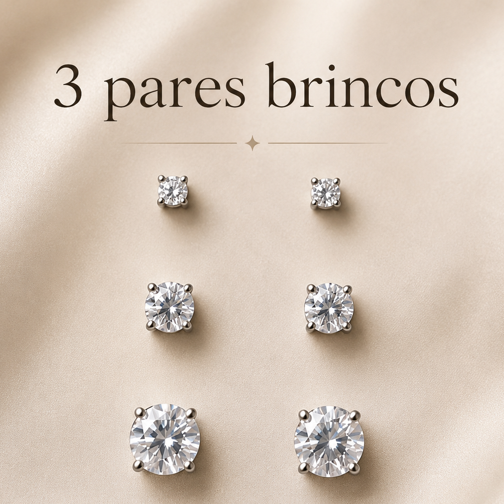 D25- conjunto 3pares brincos