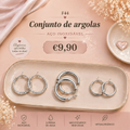 F44, conjunto argolas prateadas
