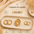 F44, conjunto argolas douradas