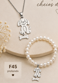 F45, conjunto cãozinho prateado