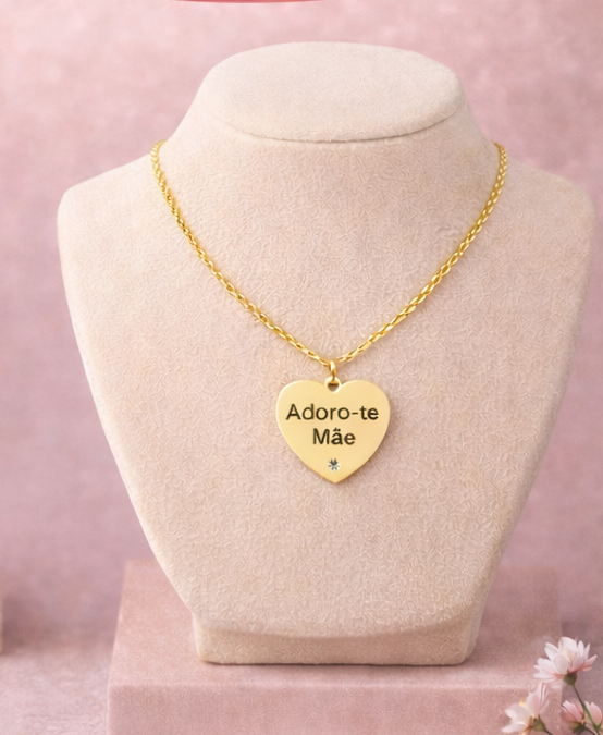 C501 - colar mãe dourado