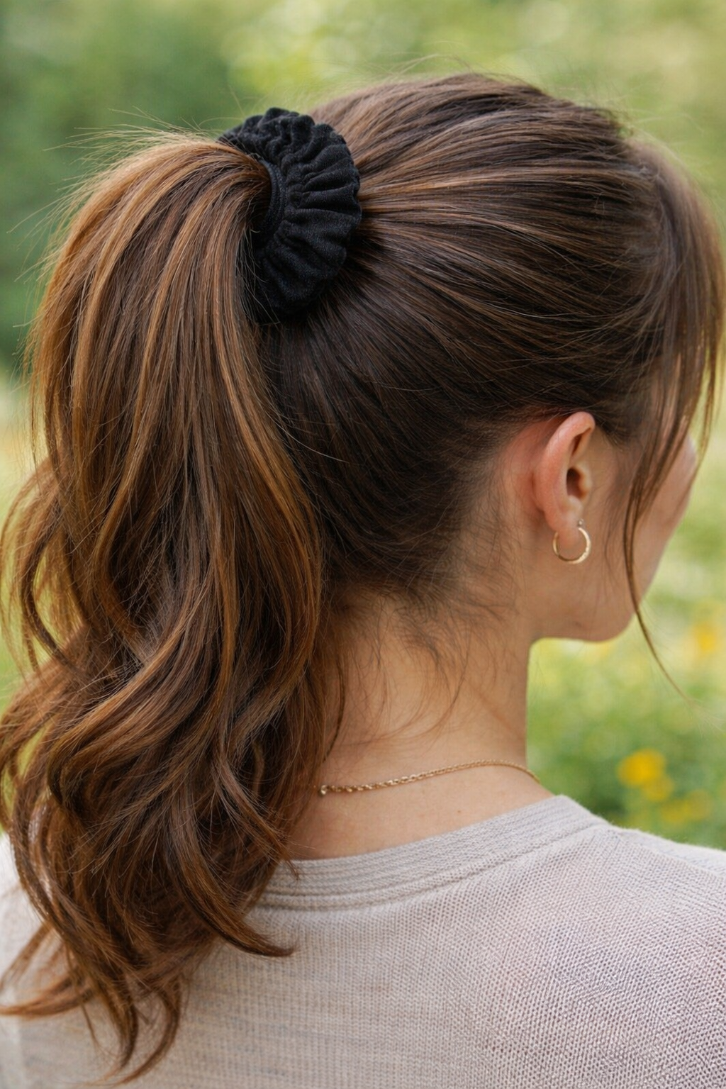 A376 - borracha cabelo com bolso oculto