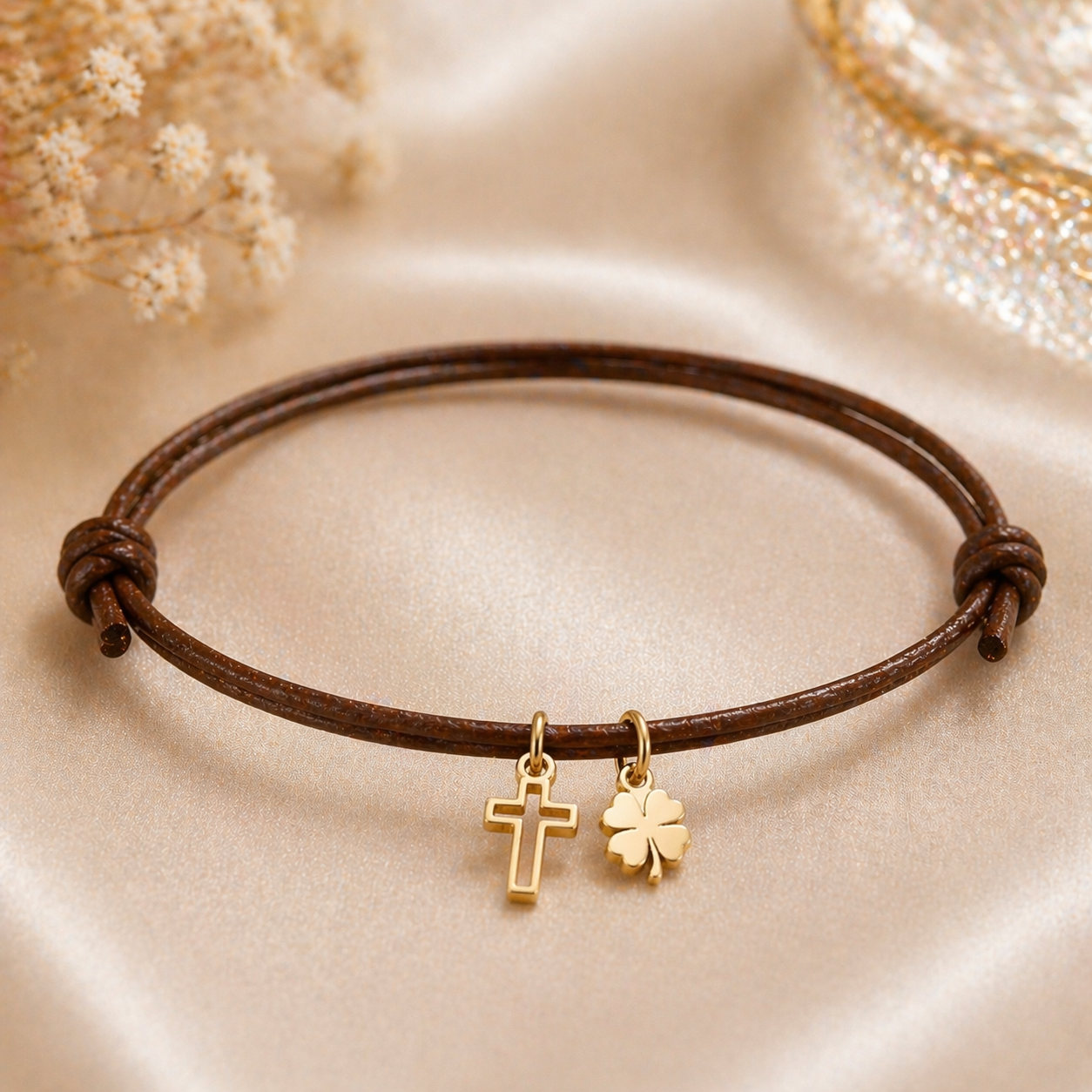 P526- EVENTOS, pulseira castanha, 2 a 10unid