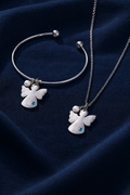 PROMO45- conjunto colar e pulseira anjo