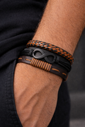 P364 - 3 pulseiras homem ajustáveis