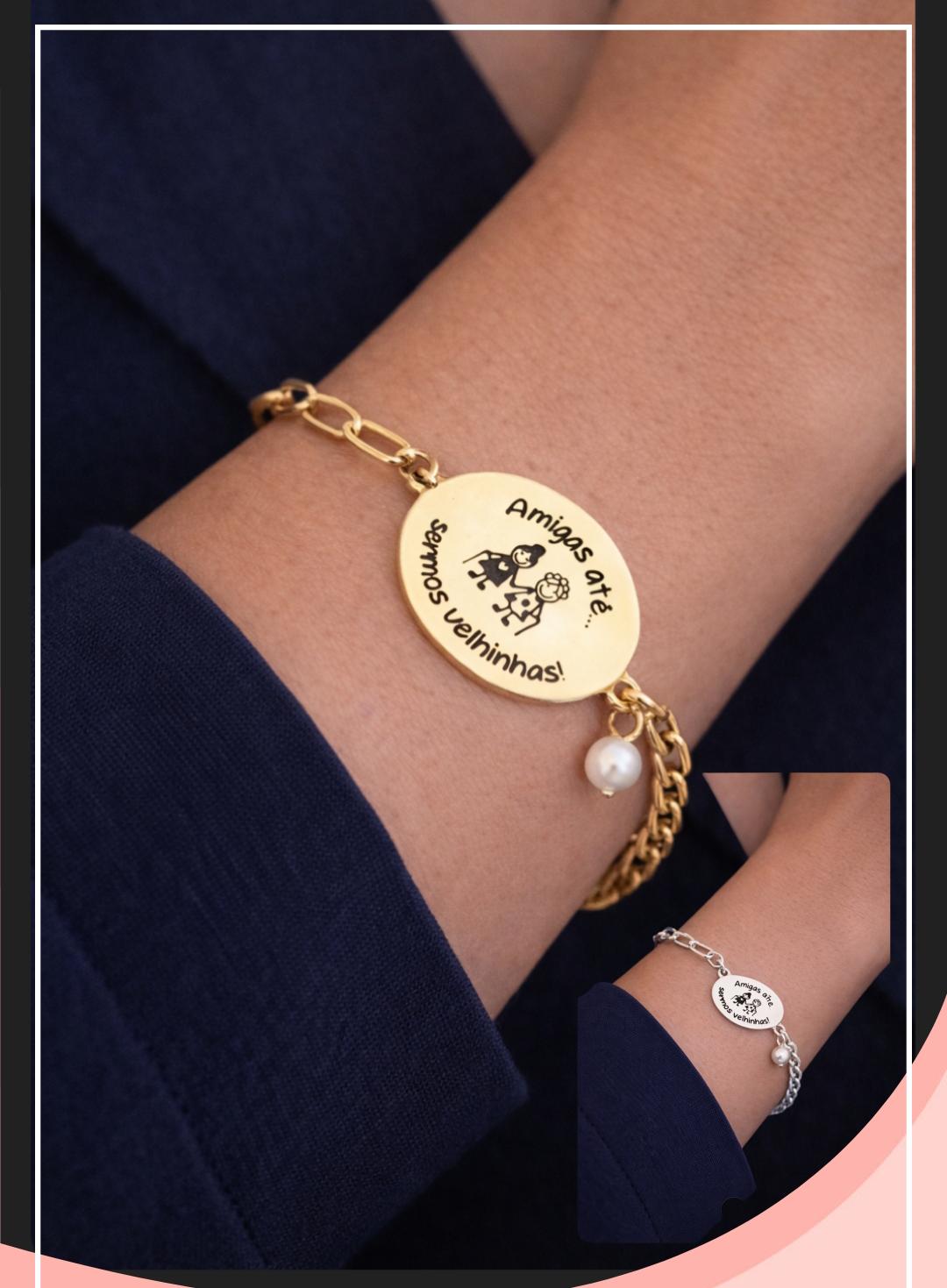 P420 - pulseira Amigas prateado