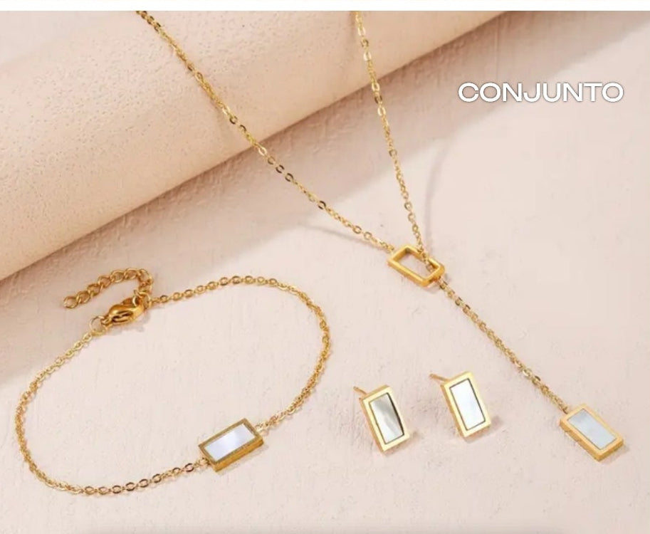 CJ370 - conjunto colar, pulseira e brincos