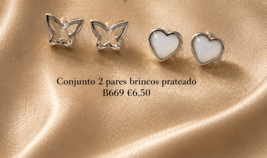 B669, conjunto 2 pares brincos