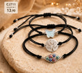 CJ711, conjunto 3 pulseiras prateado