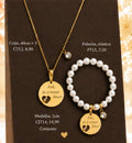CJ714, conjunto pulseira e colar avó dourado