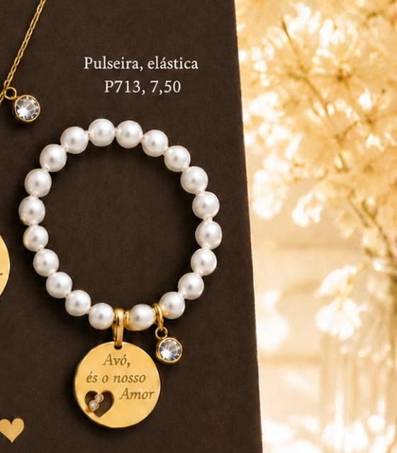 P713, pulseira avó dourado