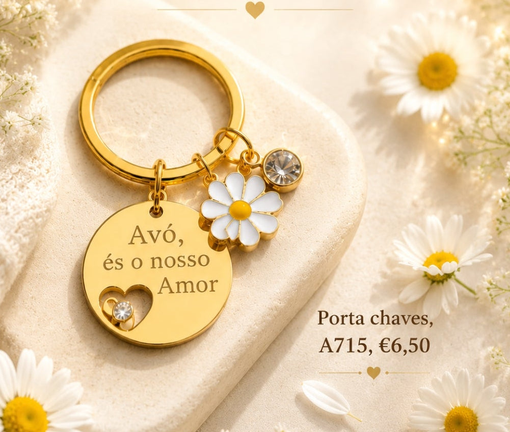 A715, porta chaves avó dourado