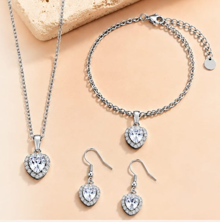 F18, conjunto colar, pulseira e brincos