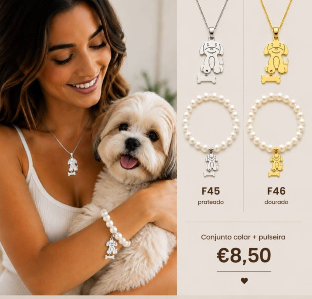 F45, conjunto cão prateado
