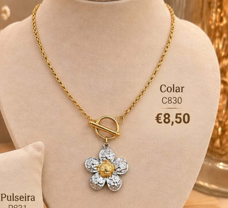 C830, colar flor