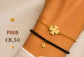 P808, conjunto 2 pulseiras trevo