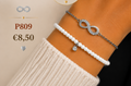 P809, conjunto 2 pulseiras infinito