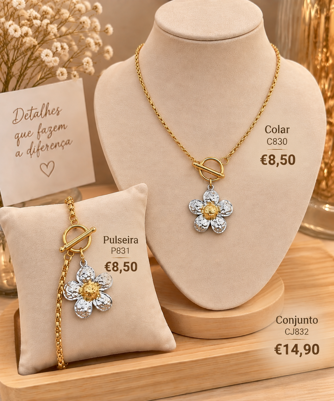 CJ832, conjunto flor