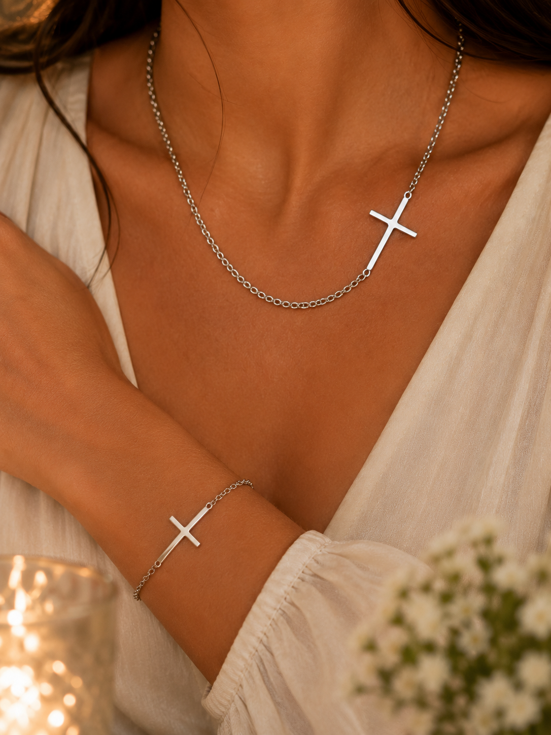 CJ595- conjunto, colar e pulseira