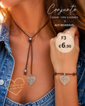 F3, conjunto colar e pulseira